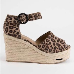 Soda Leopard Wedges- Never worn!!!